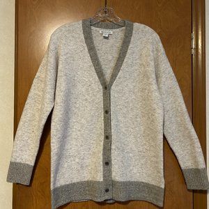 ATHLETA Westlake Sz S Gray Wool V-Neck Long Cardigan Sweater
